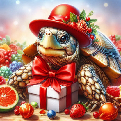 Diamond Painting - Full Round - Gift hat turtle (30*30CM)