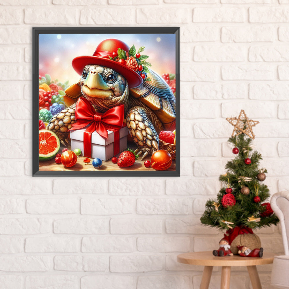 Diamond Painting - Full Round - Gift hat turtle (30*30CM)