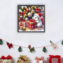 Load image into Gallery viewer, Diamond Painting - Full Round - Christmas gift white mouse (30*30CM)
