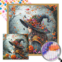 Load image into Gallery viewer, AB Diamond Painting - Full Round - Autumn Witch (40*40CM)
