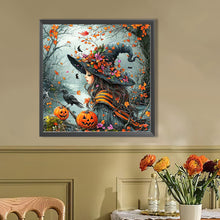 Load image into Gallery viewer, AB Diamond Painting - Full Round - Autumn Witch (40*40CM)
