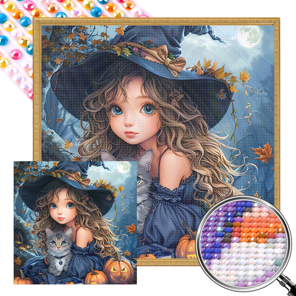 AB Diamond Painting - Full Round - Autumn Witch (40*40CM)