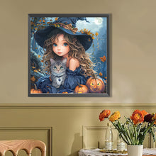 Load image into Gallery viewer, AB Diamond Painting - Full Round - Autumn Witch (40*40CM)
