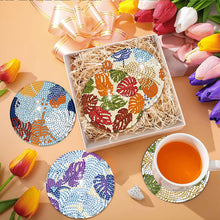 Load image into Gallery viewer, 8Pcs Wooden Leaves 5D Diamond Painting Kits Diamond Art Coasters for Party Decor
