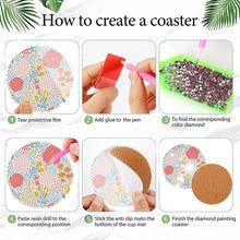 Load image into Gallery viewer, 8Pcs Wooden Leaves 5D Diamond Painting Kits Diamond Art Coasters for Party Decor
