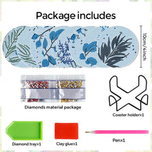 Load image into Gallery viewer, 8Pcs Wooden Leaves 5D Diamond Painting Kits Diamond Art Coasters for Party Decor
