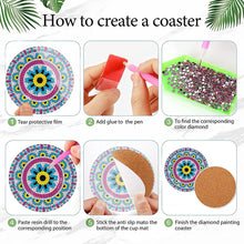 Load image into Gallery viewer, 8Pcs Wooden Leaves 5D Diamond Painting Kits Diamond Art Coasters for Party Decor
