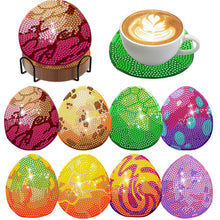 Load image into Gallery viewer, 8Pcs Wooden Leaves 5D Diamond Painting Kits Diamond Art Coasters for Party Decor
