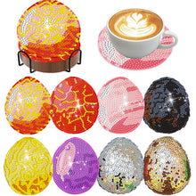 Load image into Gallery viewer, 8Pcs Wooden Leaves 5D Diamond Painting Kits Diamond Art Coasters for Party Decor
