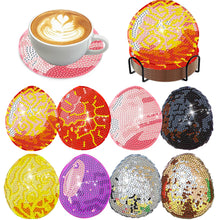 Load image into Gallery viewer, 8Pcs Wooden Leaves 5D Diamond Painting Kits Diamond Art Coasters for Party Decor
