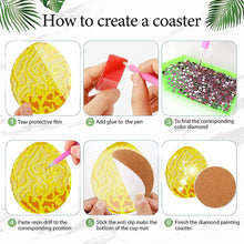 Load image into Gallery viewer, 8Pcs Wooden Leaves 5D Diamond Painting Kits Diamond Art Coasters for Party Decor

