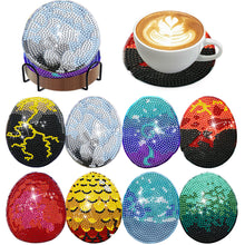 Load image into Gallery viewer, 8Pcs Wooden Leaves 5D Diamond Painting Kits Diamond Art Coasters for Party Decor
