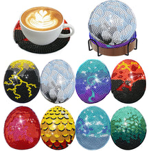 Load image into Gallery viewer, 8Pcs Wooden Leaves 5D Diamond Painting Kits Diamond Art Coasters for Party Decor

