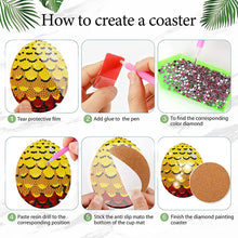 Load image into Gallery viewer, 8Pcs Wooden Leaves 5D Diamond Painting Kits Diamond Art Coasters for Party Decor
