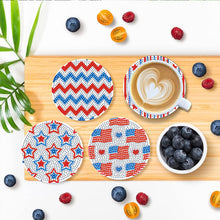 Load image into Gallery viewer, 8Pcs Wooden Leaves 5D Diamond Painting Kits Diamond Art Coasters for Party Decor
