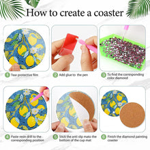 Load image into Gallery viewer, 8Pcs Wooden Leaves 5D Diamond Painting Kits Diamond Art Coasters for Party Decor
