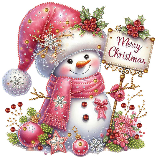 Diamond Painting - Partial Special Shaped - Christmas Snowman (30*30CM)