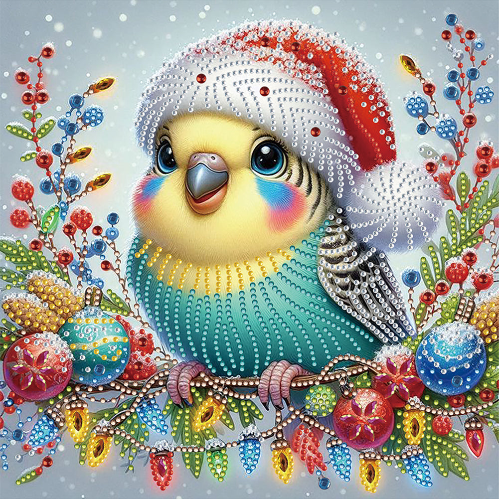 Diamond Painting - Partial Special Shaped - Christmas Bird (30*30CM)