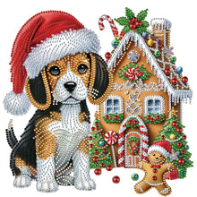 Load image into Gallery viewer, Diamond Painting - Partial Special Shaped - Christmas Dog (30*30CM)
