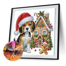 Load image into Gallery viewer, Diamond Painting - Partial Special Shaped - Christmas Dog (30*30CM)

