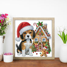 Load image into Gallery viewer, Diamond Painting - Partial Special Shaped - Christmas Dog (30*30CM)
