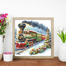 Load image into Gallery viewer, Diamond Painting - Partial Special Shaped - Christmas Train (30*30CM)

