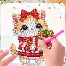 Load image into Gallery viewer, 6Pcs Acrylic Christmas Animals Diamond Art Magnets Decals for Fridge Whiteboards
