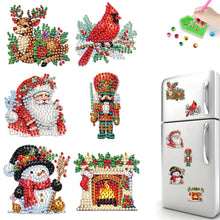 Load image into Gallery viewer, 6Pcs Acrylic Christmas Animals Diamond Art Magnets Decals for Fridge Whiteboards
