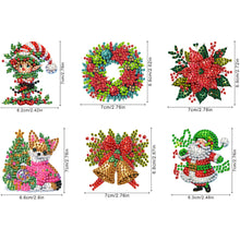Load image into Gallery viewer, 6Pcs Acrylic Christmas Animals Diamond Art Magnets Decals for Fridge Whiteboards
