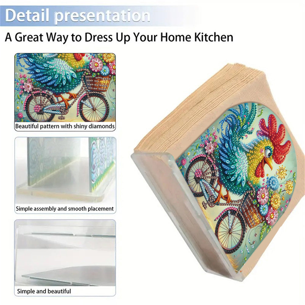 Acrylic Animals Diamond Art Storage Rack Diamond Painting Napkin Holder Ornament