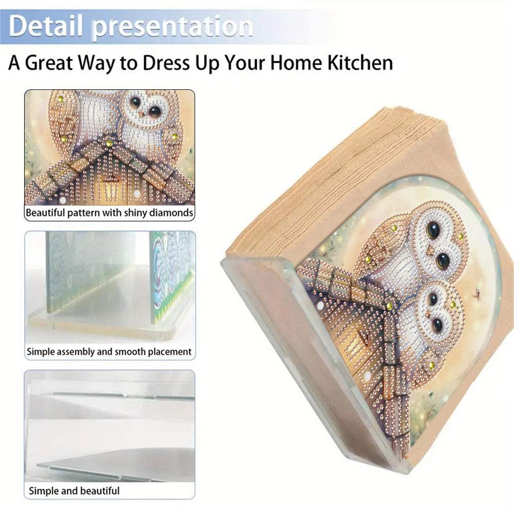Acrylic Animals Diamond Art Storage Rack Diamond Painting Napkin Holder Ornament
