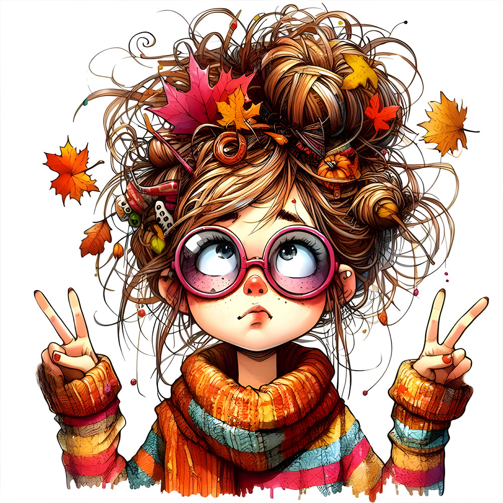 Diamond Painting - Full Round - Autumn Girl (40*40CM)