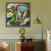 Load image into Gallery viewer, Diamond Painting - Full Round - Caterpillar Butterfly (40*40CM)
