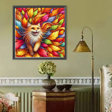 Load image into Gallery viewer, Diamond Painting - Full Round - Leaf Orange Cat (40*40CM)
