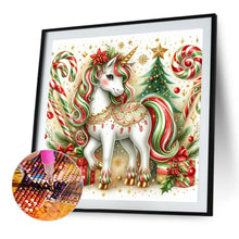 Load image into Gallery viewer, Diamond Painting - Full Round - Christmas Candy Unicorn (40*40CM)
