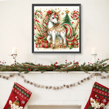 Load image into Gallery viewer, Diamond Painting - Full Round - Christmas Candy Unicorn (40*40CM)
