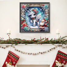 Load image into Gallery viewer, Diamond Painting - Full Round - Santa Claus and Unicorn (40*40CM)
