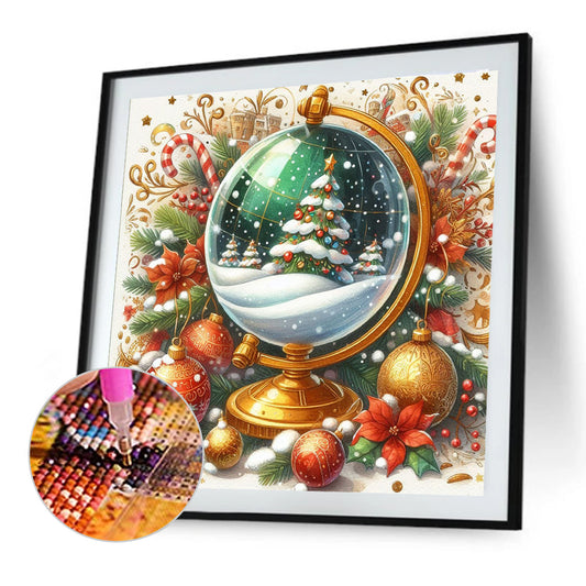 Diamond Painting - Full Round - Christmas Tree Globe (40*40CM)