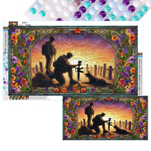 Load image into Gallery viewer, Diamond Painting - Full Round - Glass Art - Dusk Warriors and War Dogs Hounds (40*70CM)
