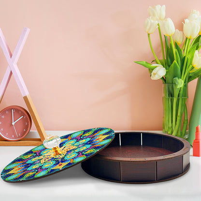 Mandala Diamond Painting Storage Box Wooden Organizer Case for Art Crafts
