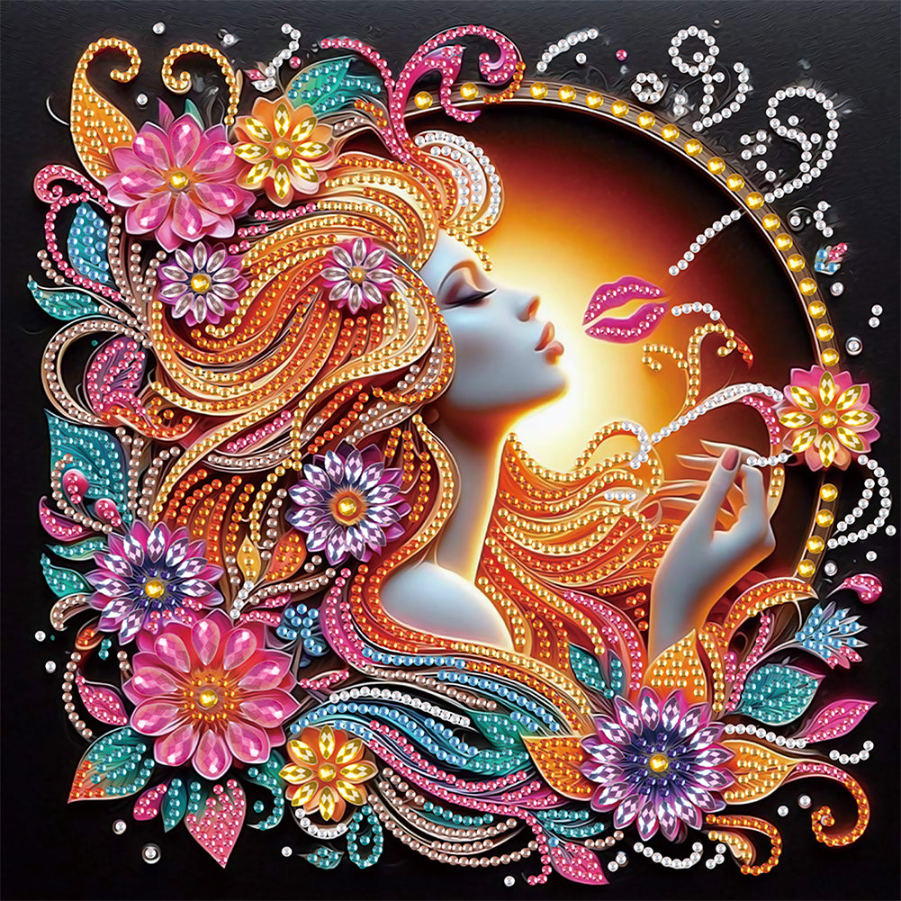 Diamond Painting - Partial Special Shaped - Beauty (30*30CM)