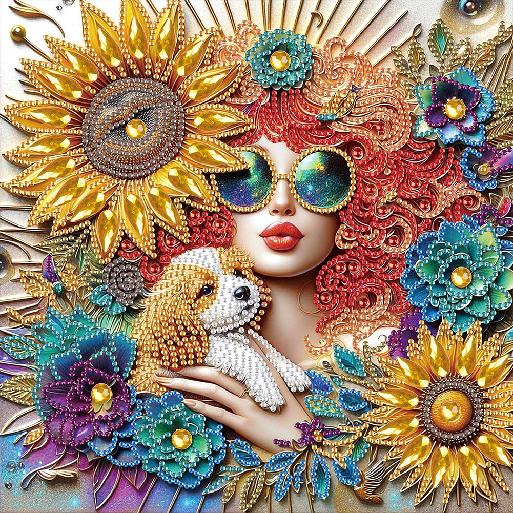 Diamond Painting - Partial Special Shaped - Beauty (30*30CM)
