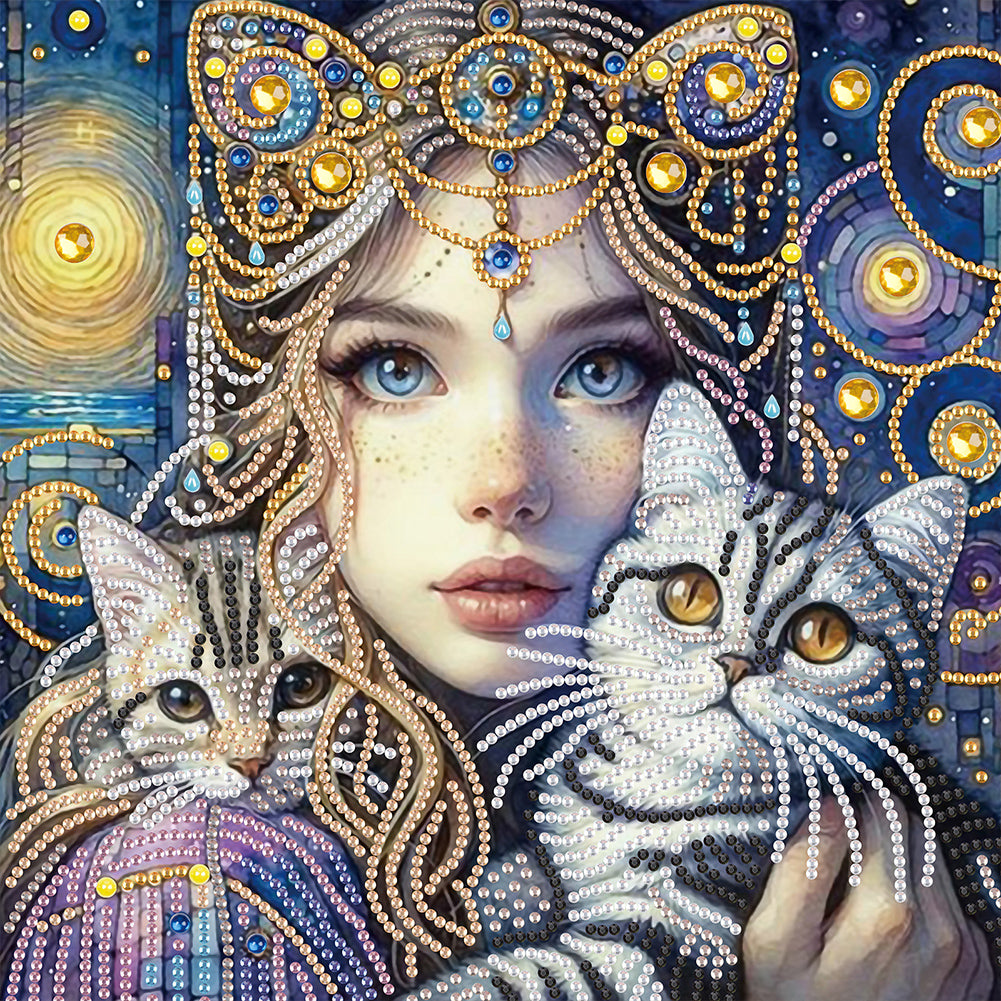 Diamond Painting - Partial Special Shaped - Beauty (30*30CM)