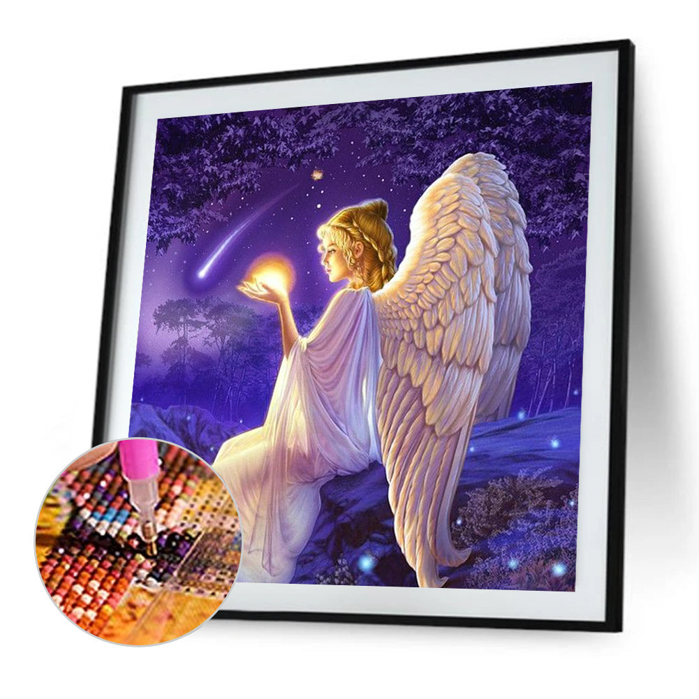 AB Diamond Painting - Full Round - Angels under the night sky (40*40CM)