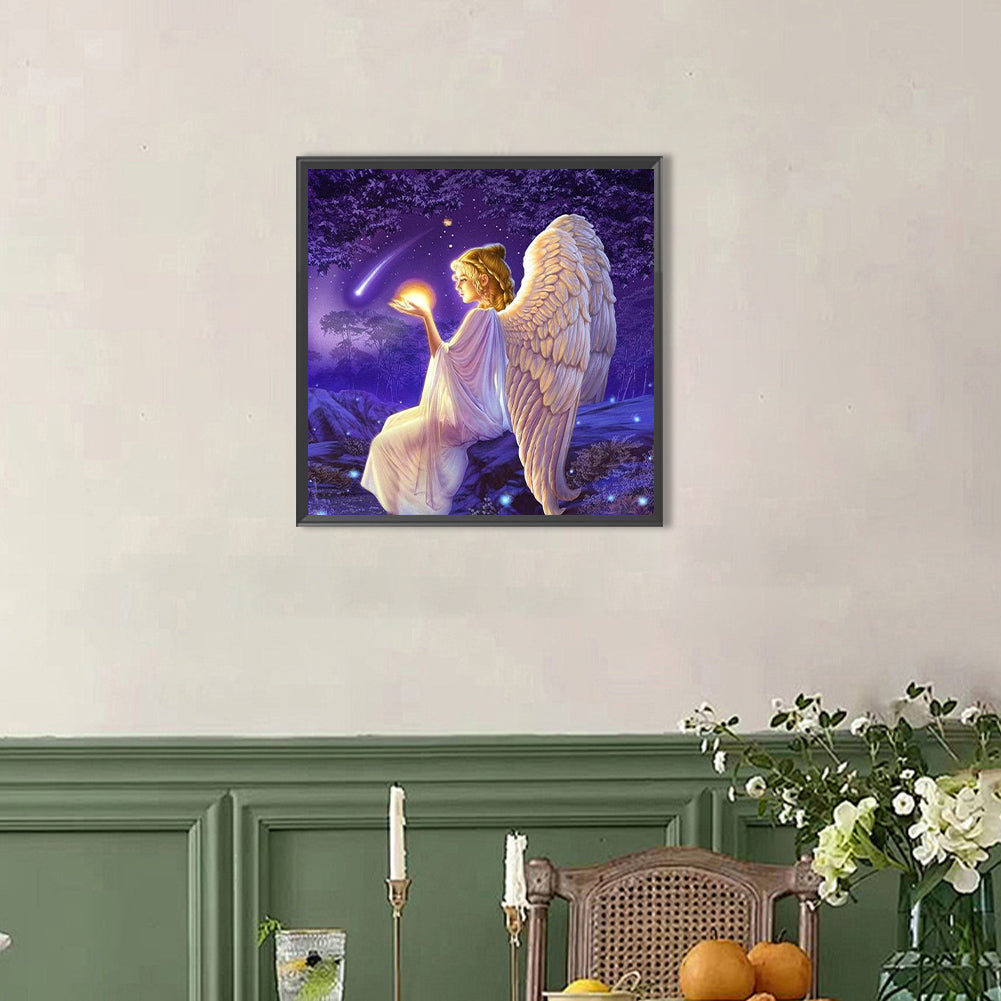 AB Diamond Painting - Full Round - Angels under the night sky (40*40CM)