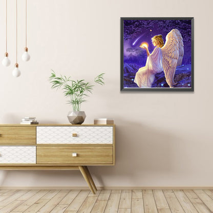 AB Diamond Painting - Full Round - Angels under the night sky (40*40CM)