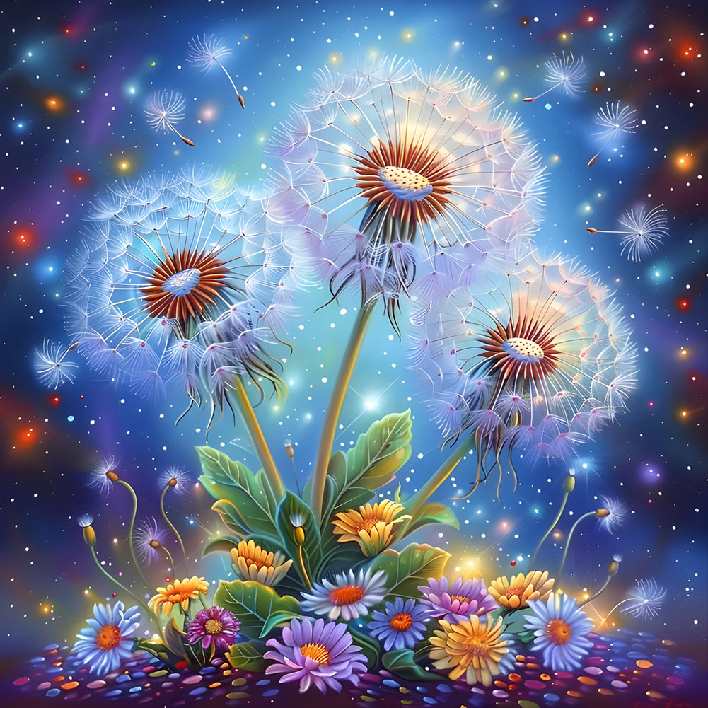 Diamond Painting - Full Round - Dandelions (30*30CM)