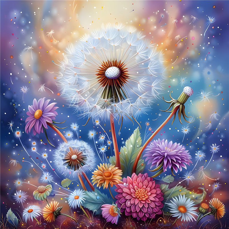 Diamond Painting - Full Round - Dandelions (30*30CM)