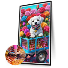 Load image into Gallery viewer, Diamond Painting - Full Round - Flower gem puppy (40*70CM)
