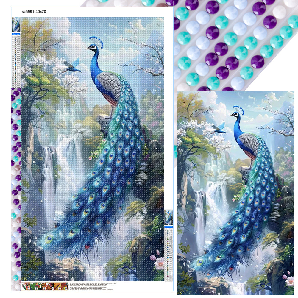 Diamond Painting - Full Round - Peacock (40*70CM)